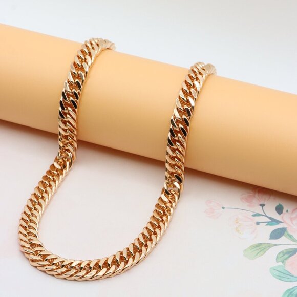 Bold Rose Gold Chunky Chain Necklace for Statement Styling, XPNL0283 - Picture 6 of 12
